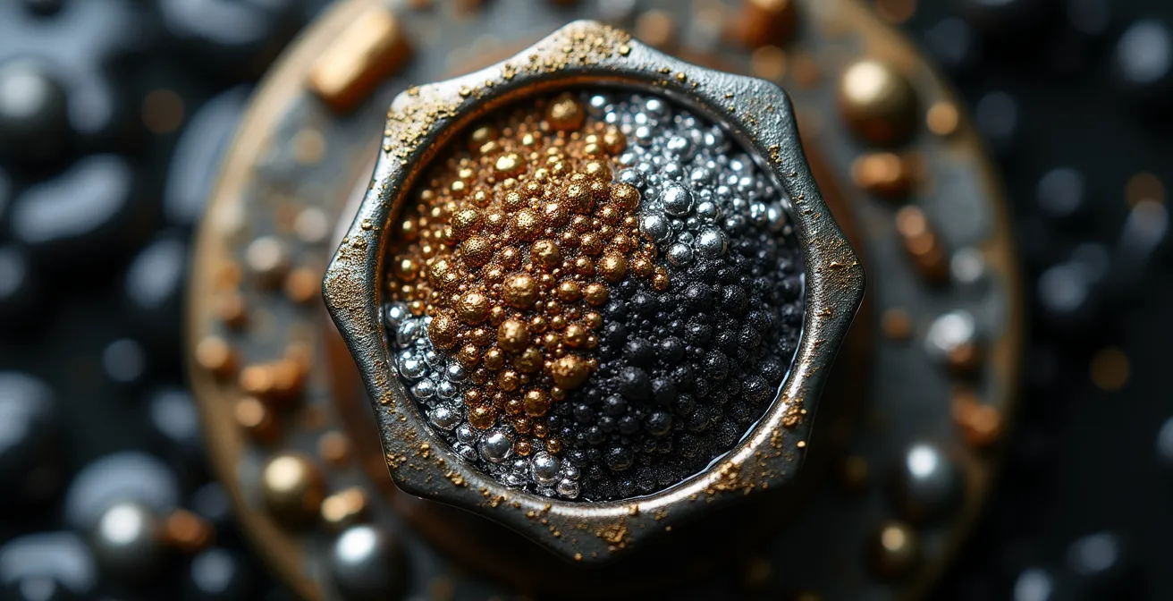 Analyse macroscopique de limaille métallique dans l'huile de transmission pour diagnostic mécanique