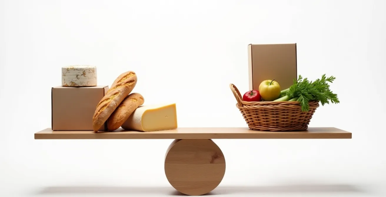 Comparaison visuelle entre prix artisanaux et grande distribution