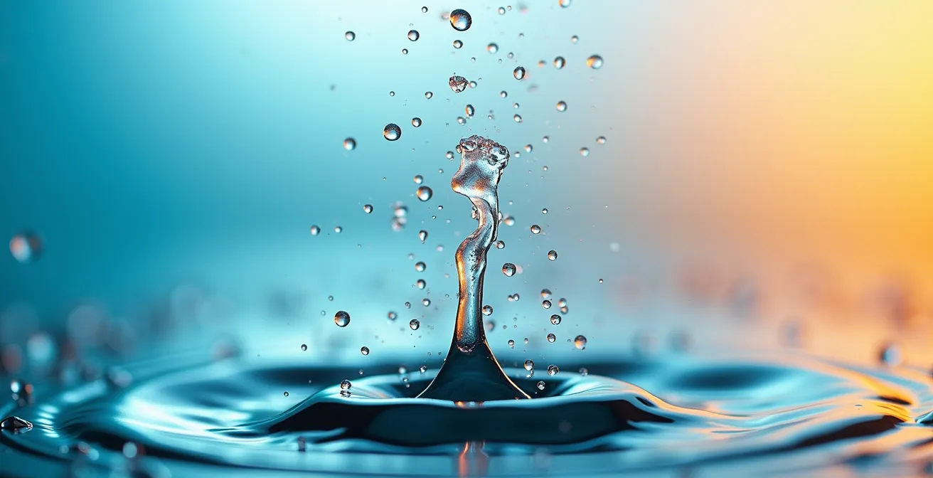 Schéma du principe d'évaporation de la brumisation haute pression