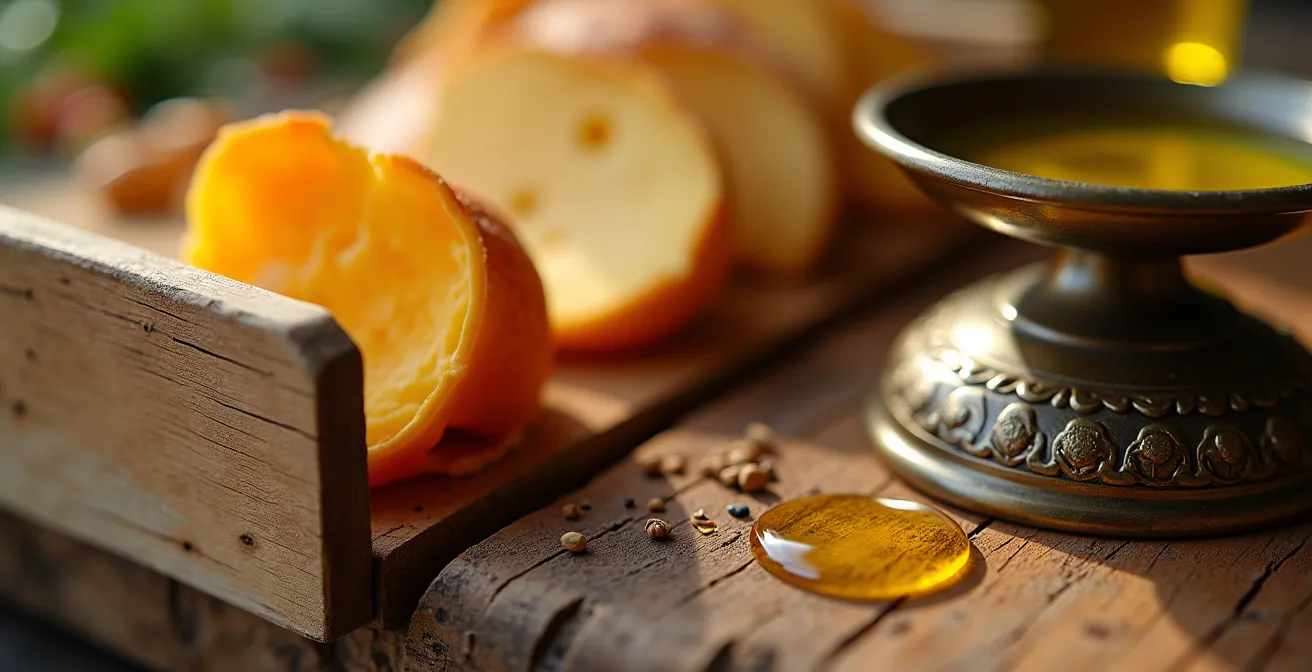 Étalage de marché avec produits labellisés AOP et leurs prix premium